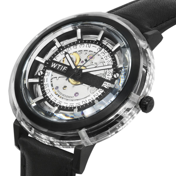 Sapphire Crystal Case Watch Black / Black