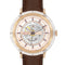 Sapphire Crystal Case Watch Rose Gold / Brown